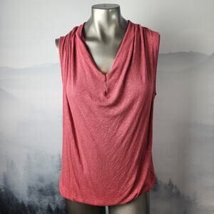 Anthropologie Akemi+Kin Berry Sleeveless Drape Neck Blouse | Women's Medium